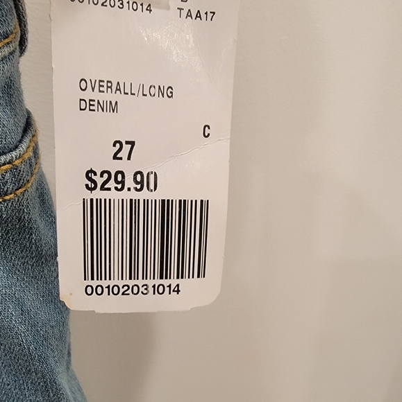 NWT Life In Progress Overalls Forever 21 Distressed Denim Size 27 - Picture 11 of 14